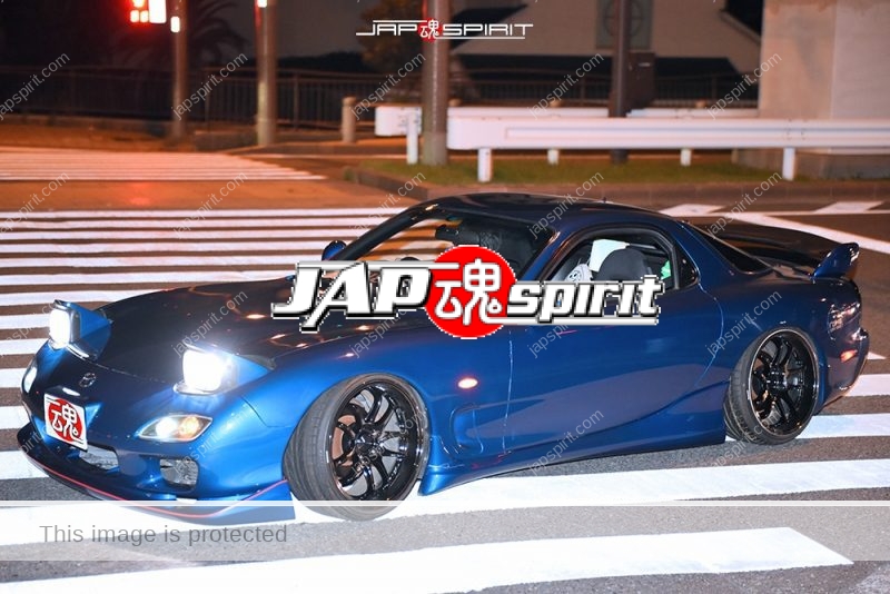 Stancenation 2016 Mazda RX7 FD spocom style blue color at Odaiba 1