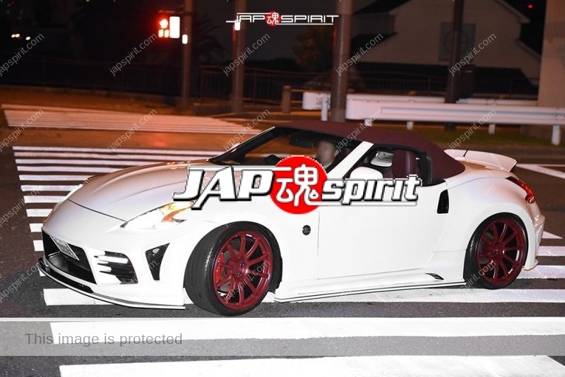 Stancenation 2016 Nissan 370Z convertible white color at Odaiba 1