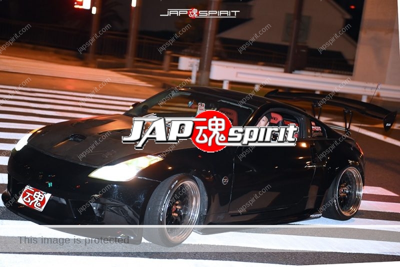 Stancenation 2016 Nissan Fairlady Z33 Hellaflush hashiriya style GT wing black body venus speed 1