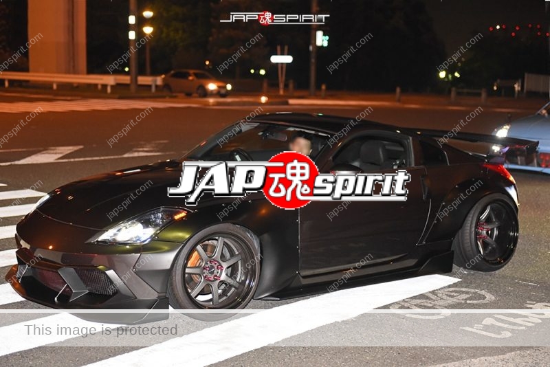 Stancenation 2016 Nissan Fairlady Z33 special fender attached black body at Odaiba 1