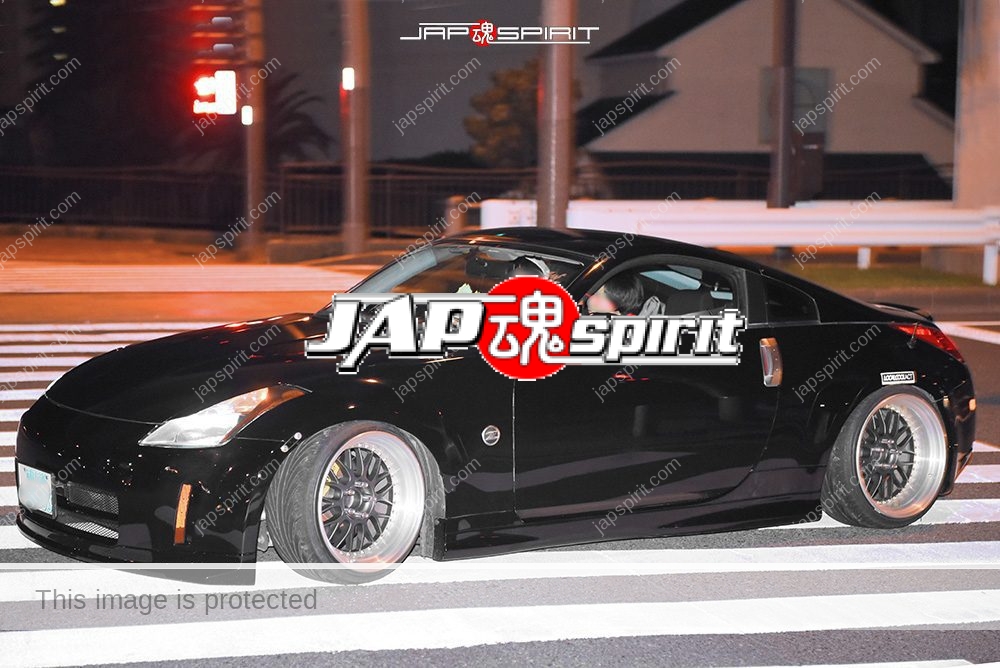 Stancenation 2016 Nissan Fairlady Z35 hellaflush black body at odaiba 1