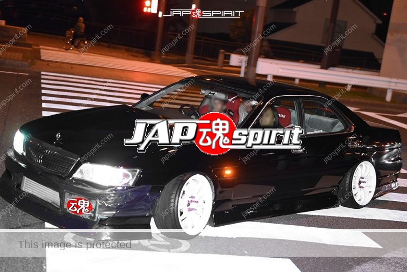 Stancenation 2016 Nissan Laurel C35 drift car style hellaflush black body at odaiba