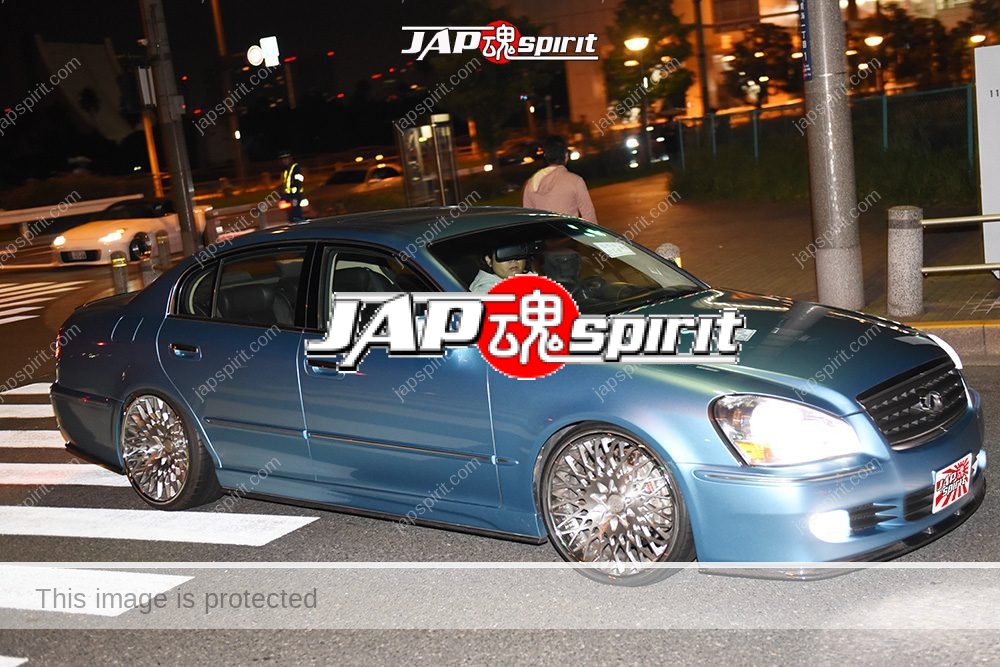Stancenation 2016 Nissan NFINITI Q45 VIP light blue color at Odaiba 1