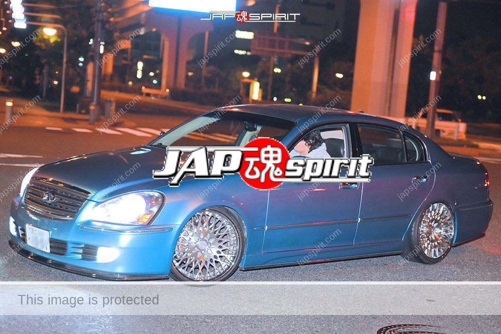 Stancenation 2016 Nissan NFINITI Q45 light blue color at Odaiba 1