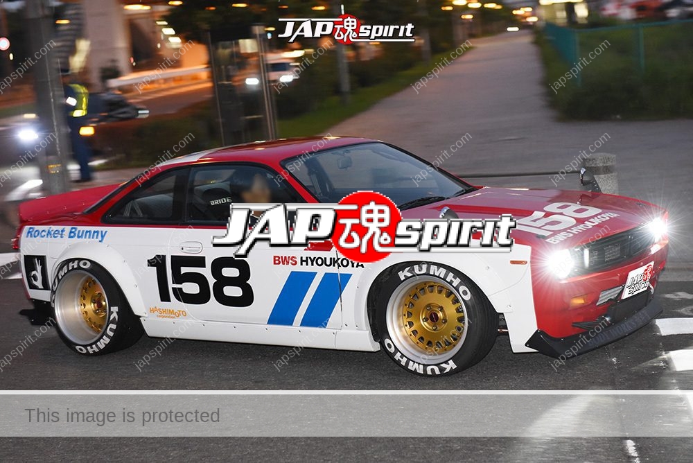 Stancenation 2016 Nissan Silvia S14 Rocket bunny attached white & red body painted by hyoukoya