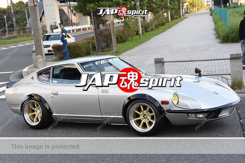 Stancenation 2016 Nissan fairlady Z S30 over fender silver body at odaiba 1
