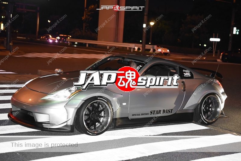 Stancenation-2016-Nissan-fairlady-Z33-Star-dust-fender-kit-attached-silver-body-low-style-01