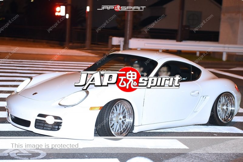 Stancenation 2016 Porsche Cayman hellaflush white color team Level one at odaiba