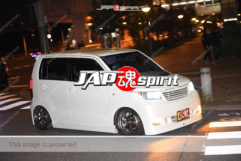 Stancenation 2016 Suzuki Wagon R white body at odaiba 2