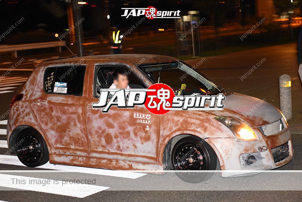 Stancenation 2016 Suzuki swift 2nd Rust paint at odaiba