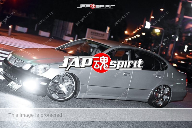 Stancenation 2016 Toyota Aristo JZS16 VIP style hellaflush with lexus emblem at Odaiba