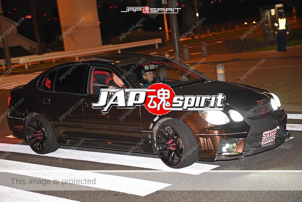 Stancenation 2016 Toyota Aristo JZS16 brown body black wheel team Eight smile