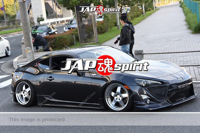Stancenation 2016 Toyota GT86 hellaflush black body at odaiba