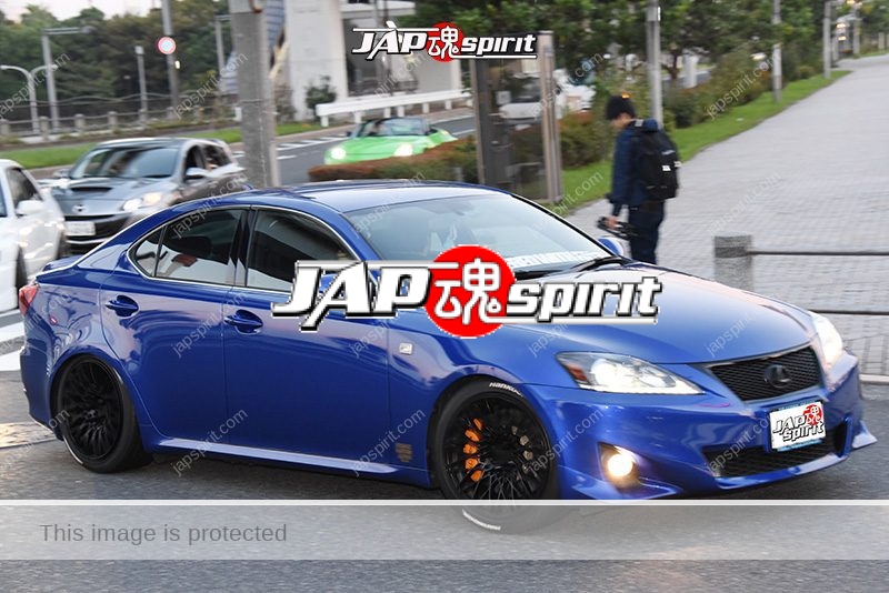 Stancenation 2016 Toyota lexus IS GSE2 blue body at Odaiba