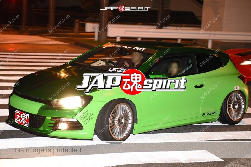 Stancenation 2016 VW Scirocco 3rd Fluorescent green spocom style at odaiba