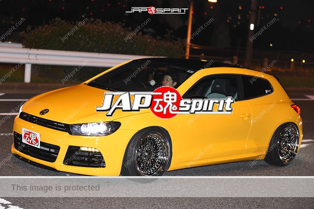 Stancenation 2016 VW Scirocco hellaflush yellow color at odaiba