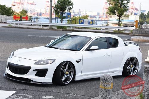 Full White Rx 8 Stancenation 20Mazda RX8 hellaflush tsuraichi white body at odaiba ...