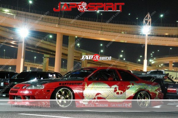 cool street style customised drift car toyota soarer e3 80 80z30 golden dragon carbon bonnet gt wing 1