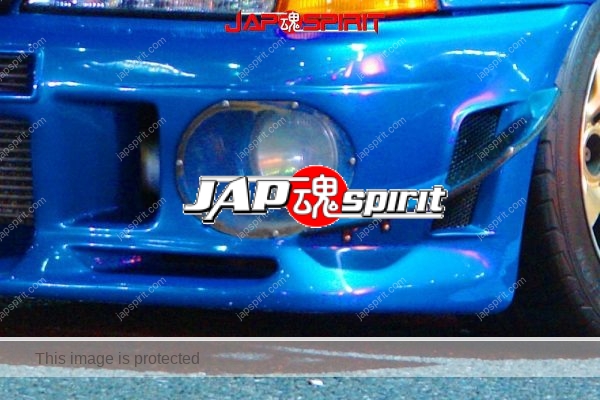 NISSAN Skyline GT-R BN32, Hashiriya style, blue color and over fender, GT wing, wild bumper (4)