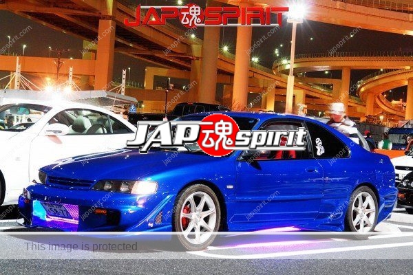 honda accord coupe spokon style blue color with under neon lighting 1