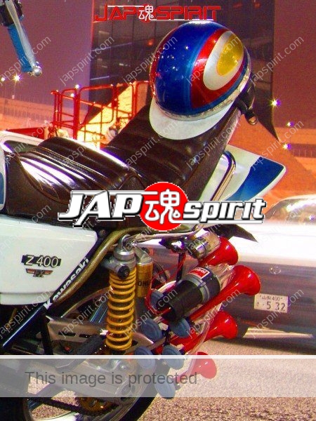 KAWASAKI Z400FX Zokusha style, Dynamic rocket cowl, air horn, Sandan sheet (1)