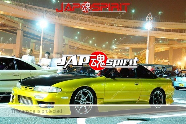 NISSAN Silvia 6th S14, Street drift style, beautiful gold color, GT wing black bonnet. (2)