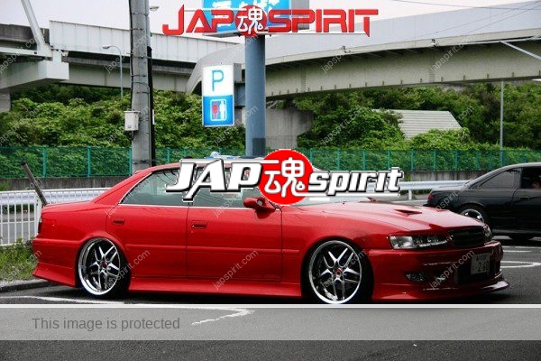 TOYOTA CRESTA x100, street drift style, Red color,bonnet with duct