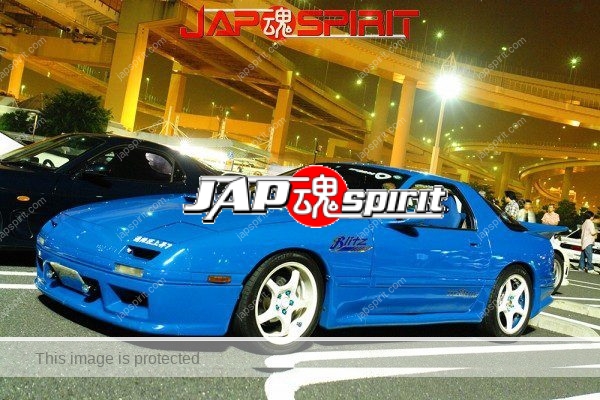 MAZDA RX7 FC, Spokon style, Blue color, white wheel (2)