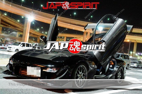 MAZDA RX7 FD, Black color, Spokon Hashiriya style, Scissor door foor & GT wing (3)