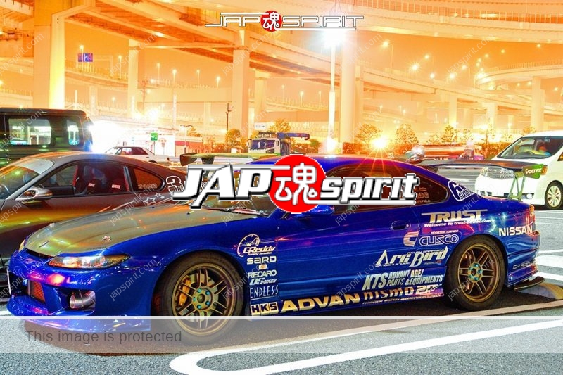 NISSAN Silvia S15, blue color spokon style,with GT wing and vinylgraphic