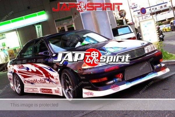 TOYOTA CHASER JZX100, street drift style, white & deep blue color (2)