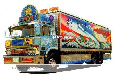 HINO Super Dolphin, art truck style, team "Otohime kai", Yuuka maru. movie car replica (1)